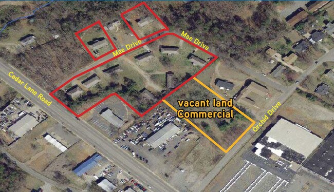 Aerial Photo - Mae Dr @ Cedar Lane Road