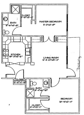 2BR/2BA - Washington Court Apartments
