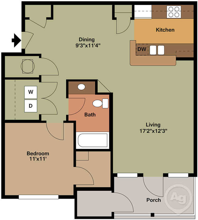 Floorplan - Mosaic Apartments