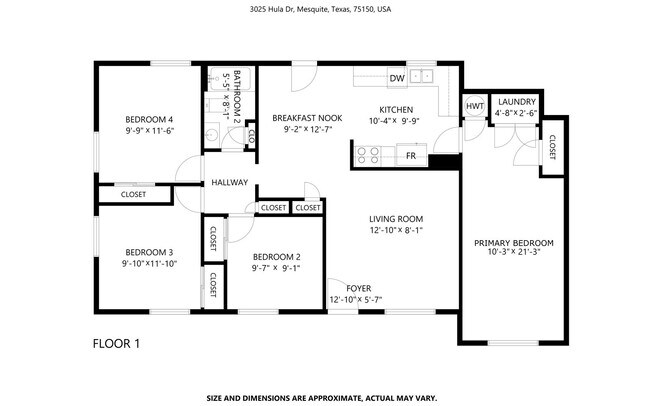 Building Photo - 4-Bedroom, 1 Bath  Single Family for Rent in Mesquite, TX | Great Backyard & Modern Kitchen