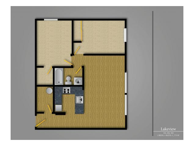 Floorplan - Lakeview Apartments