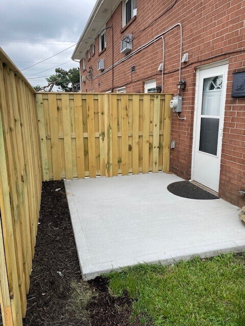 Brand new privacy patio - 40 S Norwich Rd
