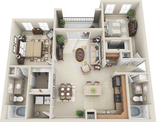 B1 Floor plan - Amalfi at Tuscan Lakes