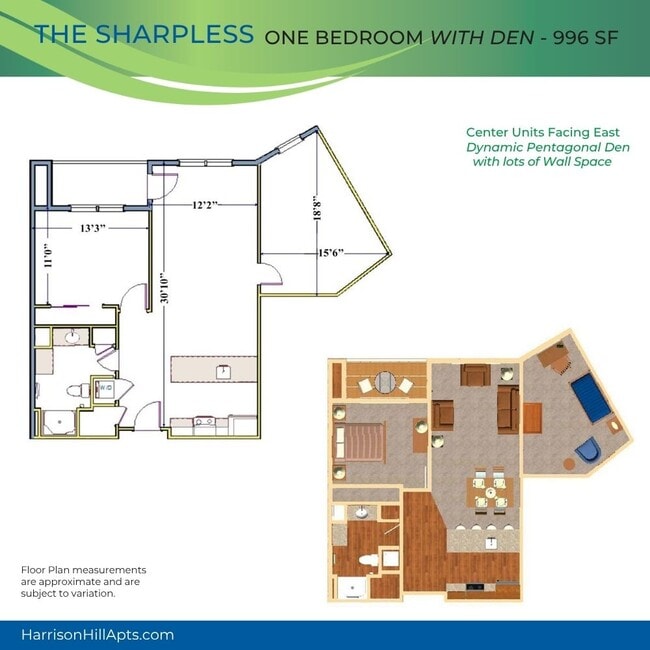 Floorplan - Harrison Hill Apartments