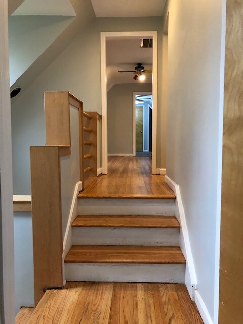 view of hallway to living area and beds/bath - 14 Locust St