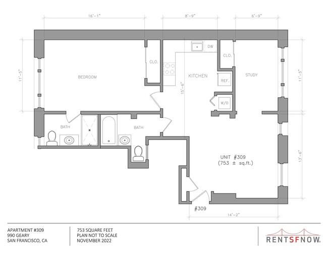 Floorplan - 990 Geary