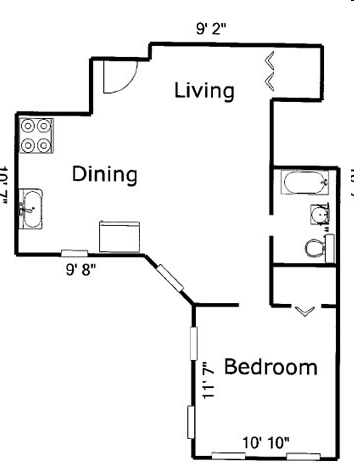 1BR/1BA - 66 North 9th Street Apartments