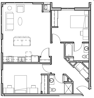 2BR/2BA - Yugo Minneapolis 412 Lofts