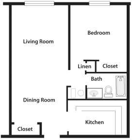 1BR/1BA - Bexley Commons