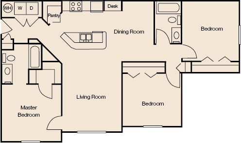 Floorplan - Thomas Chase Apartments