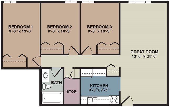 Floorplan - Afton View Apartments