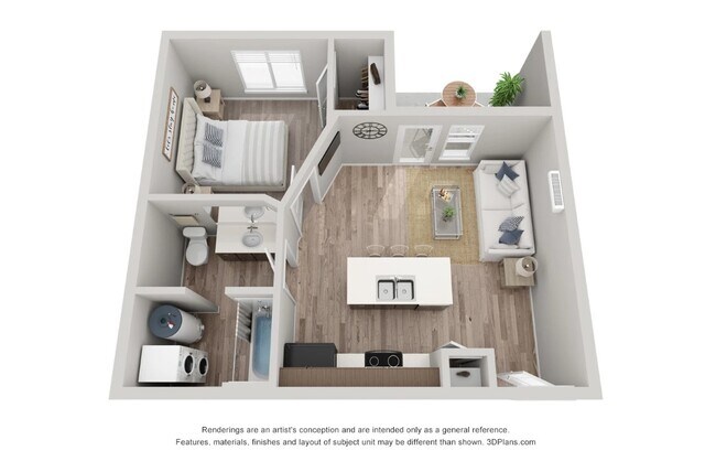 One Bedroom - Block 1618 Apartments