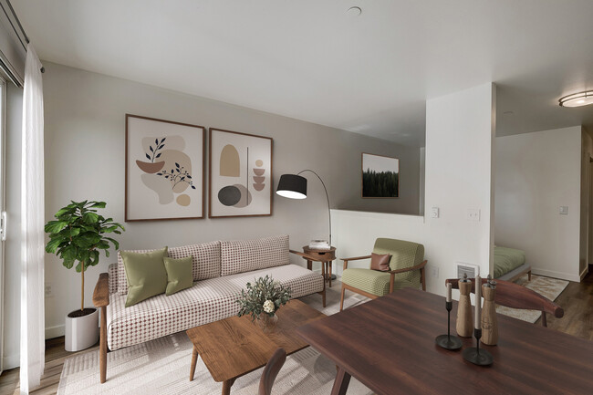 Green Lake 1 Floorplan Living Room - Arrive Belay & Arrive Noba