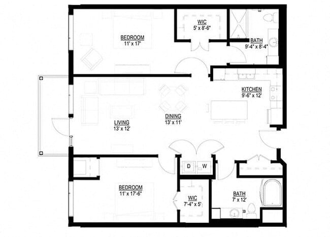 Floorplan - The Legends of Champlin 55+ Apartments
