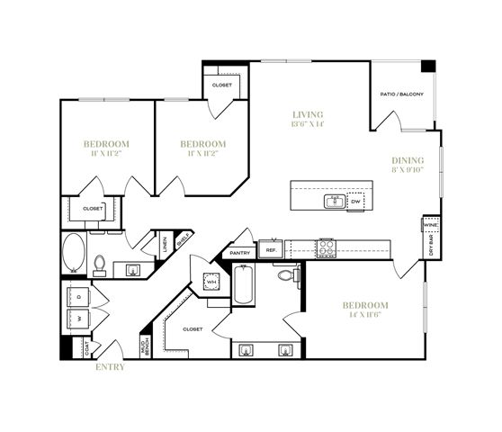 Floorplan - The Elm at River Park