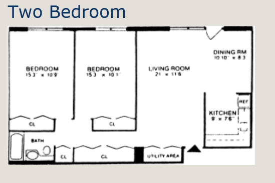 2BR/1BA - King Street Commons