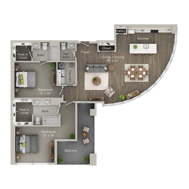 Floorplan - Madison Place Apartments