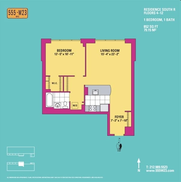 Floorplan - 555 West 23rd Street