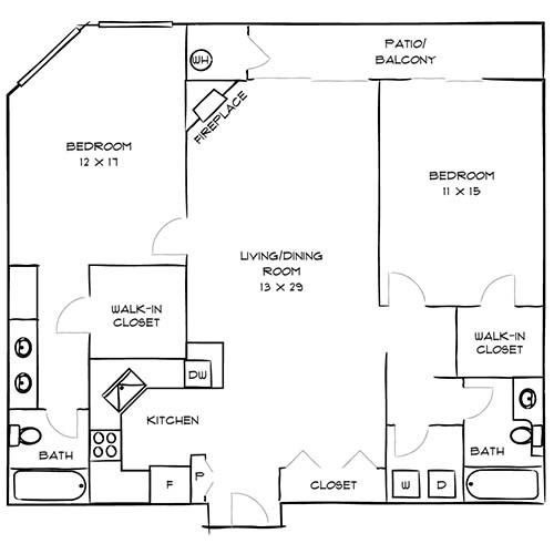 Floorplan - Hillcreste Apartment Homes