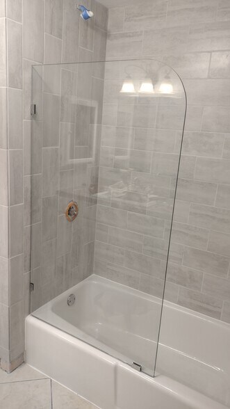 New glass and porcelain shower - 82 Union St