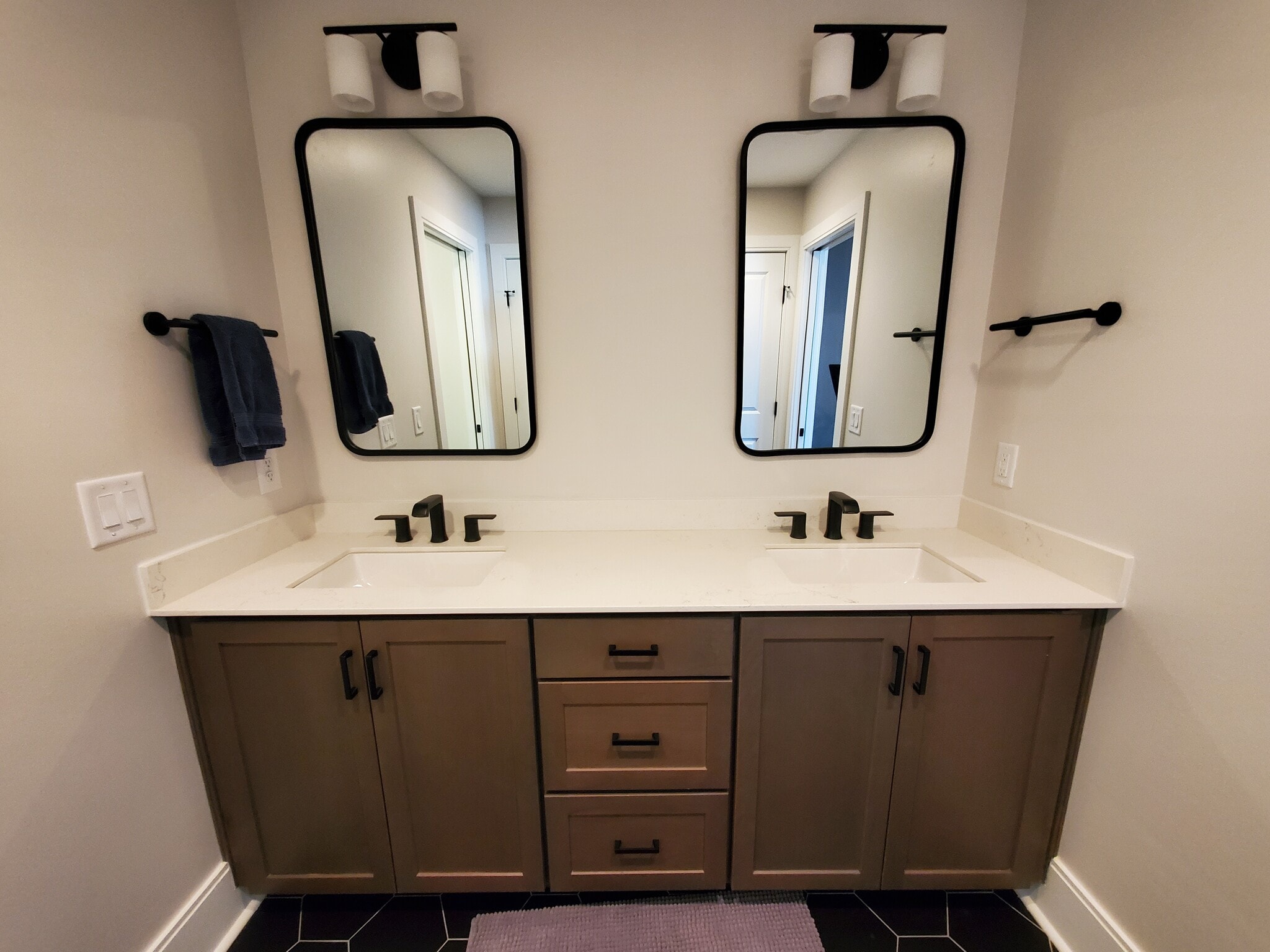 Large double vanity in bathroom #2. - 1021 Cheatham Pl