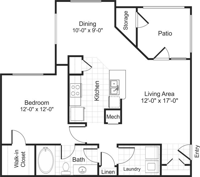 Floorplan - Falls Pointe at the Park Apartments