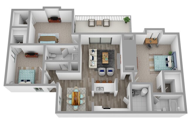Floorplan - 1 Park Central Apartment Homes