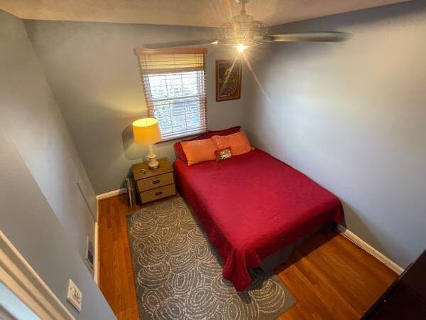 2nd bedroom with queen bed, TV and dresser (camera location) - 1723 N Cliff St