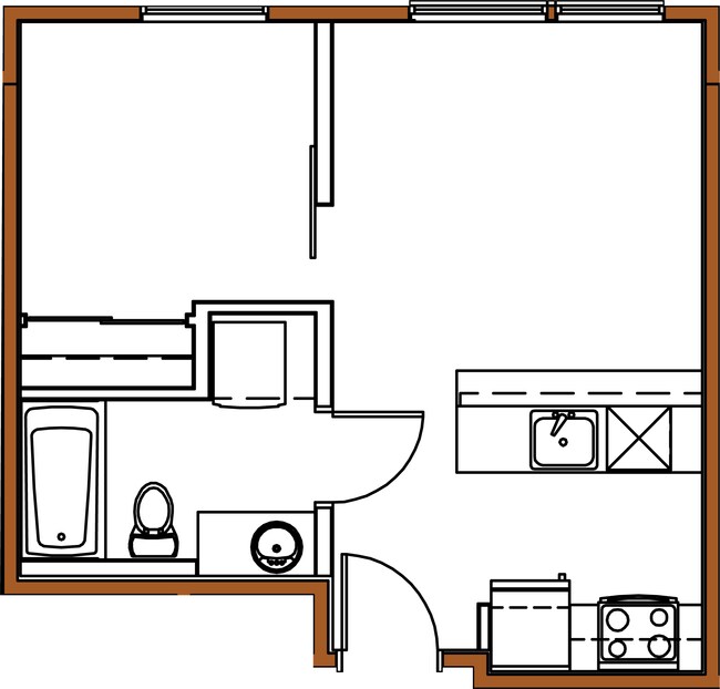The Alexander, 1 Bedroom, Island - Floorplan.png - The Alexander