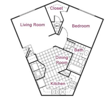 1BR/1BA - Villa East Apartments