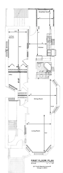 1st Floor Plan - 2217 N Magnolia Ave