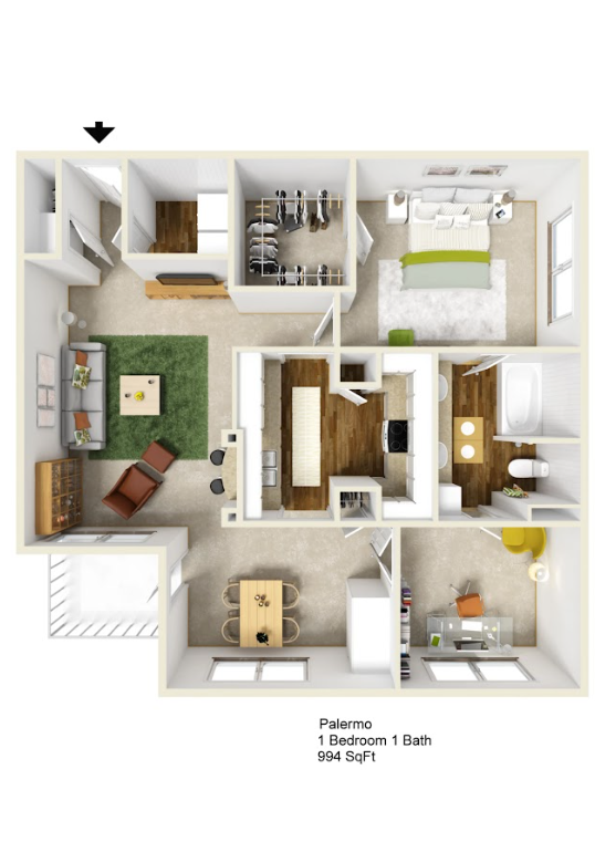 Floorplan - Milano Apartments