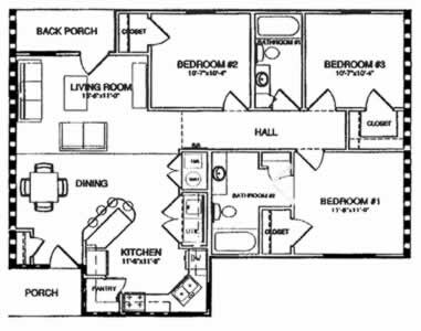 foxck-3-bdrm-fp-1242sf.jpg - Fox Creek Apartments Shrevport