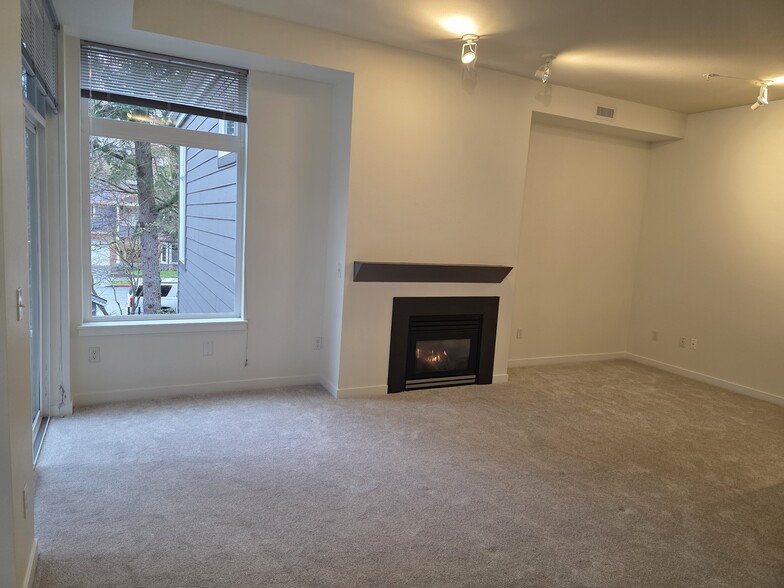 Gas-burning fireplace and dining area - 521 7th Ave