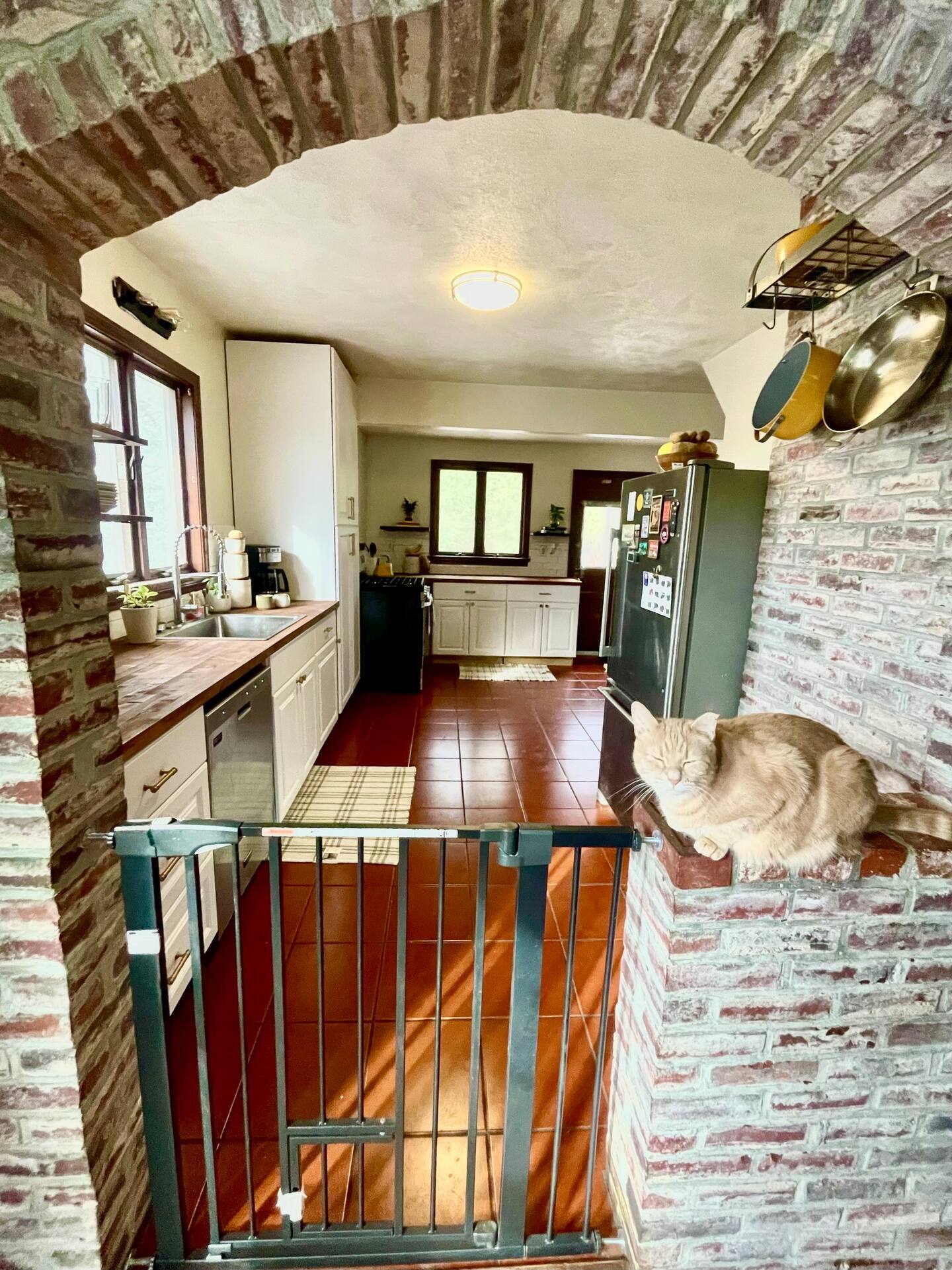 The kitchen is airy and spacious with floor to ceiling cabinets for pantry space. - 186 Linwood St