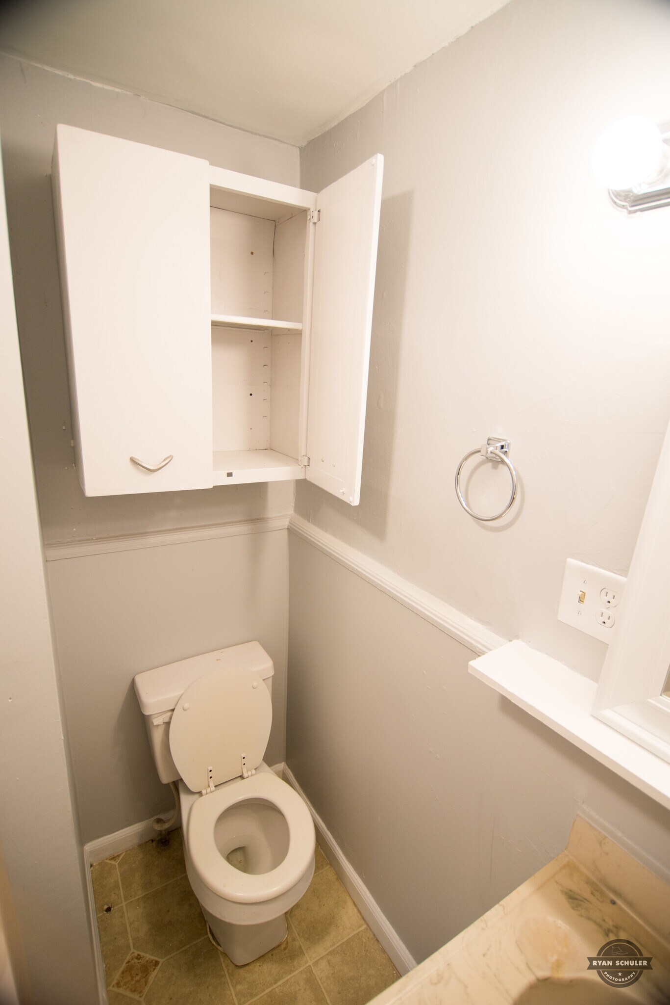 Bathroom storage above toilet - 2485 Harvard Ave