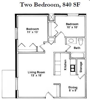 2BR/1BA - Hunter Woods Apartments