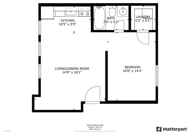 Floorplan - The Juliette | 1 Bedroom Apartments in Orl...