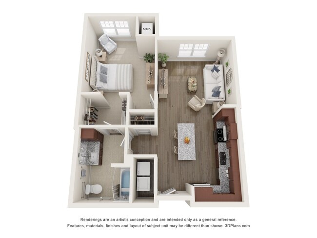 Floorplan - The Fern 55+ Apartments