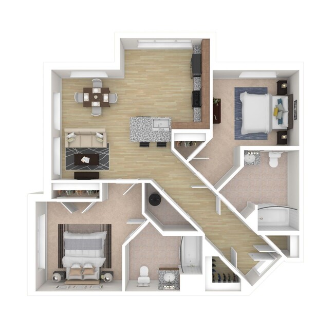 Coneflower - 2 Beds, 2 Baths, 918 sq. ft. - Oakwood Meadow Senior Residences