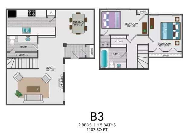 B3 - 2BD, 1.5BA - 1107SF - Coronado Villas