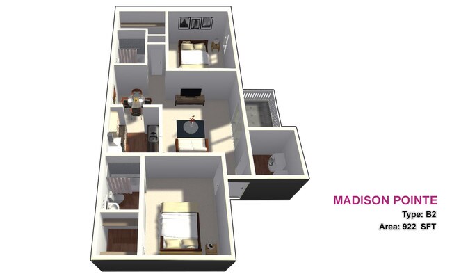 Two Bed / Two Bath - Madison Pointe