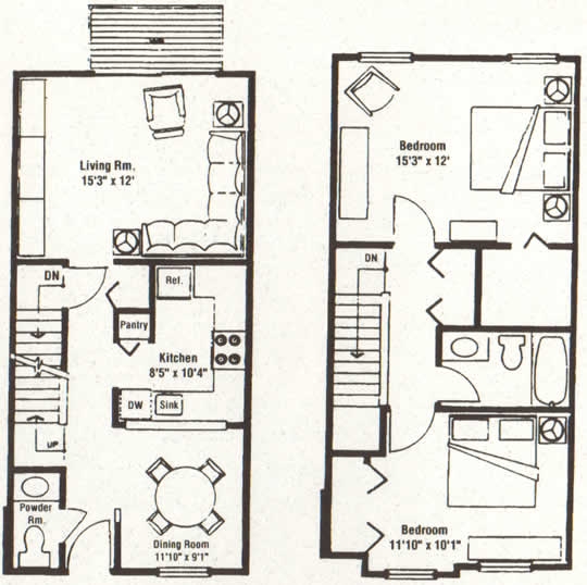 2BR/1.5BA - Forest Hills Townhomes