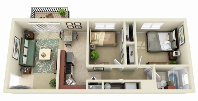 Floorplan - Indiana Flats and Townhomes