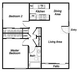 2BR/1BA - Westchester Park Apartments