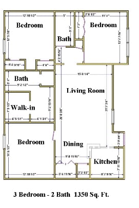 3BR/2BA - Melrose Apartments