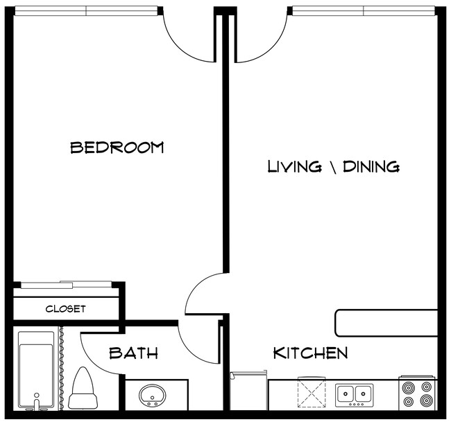 Floorplan - 3220 North Apartments