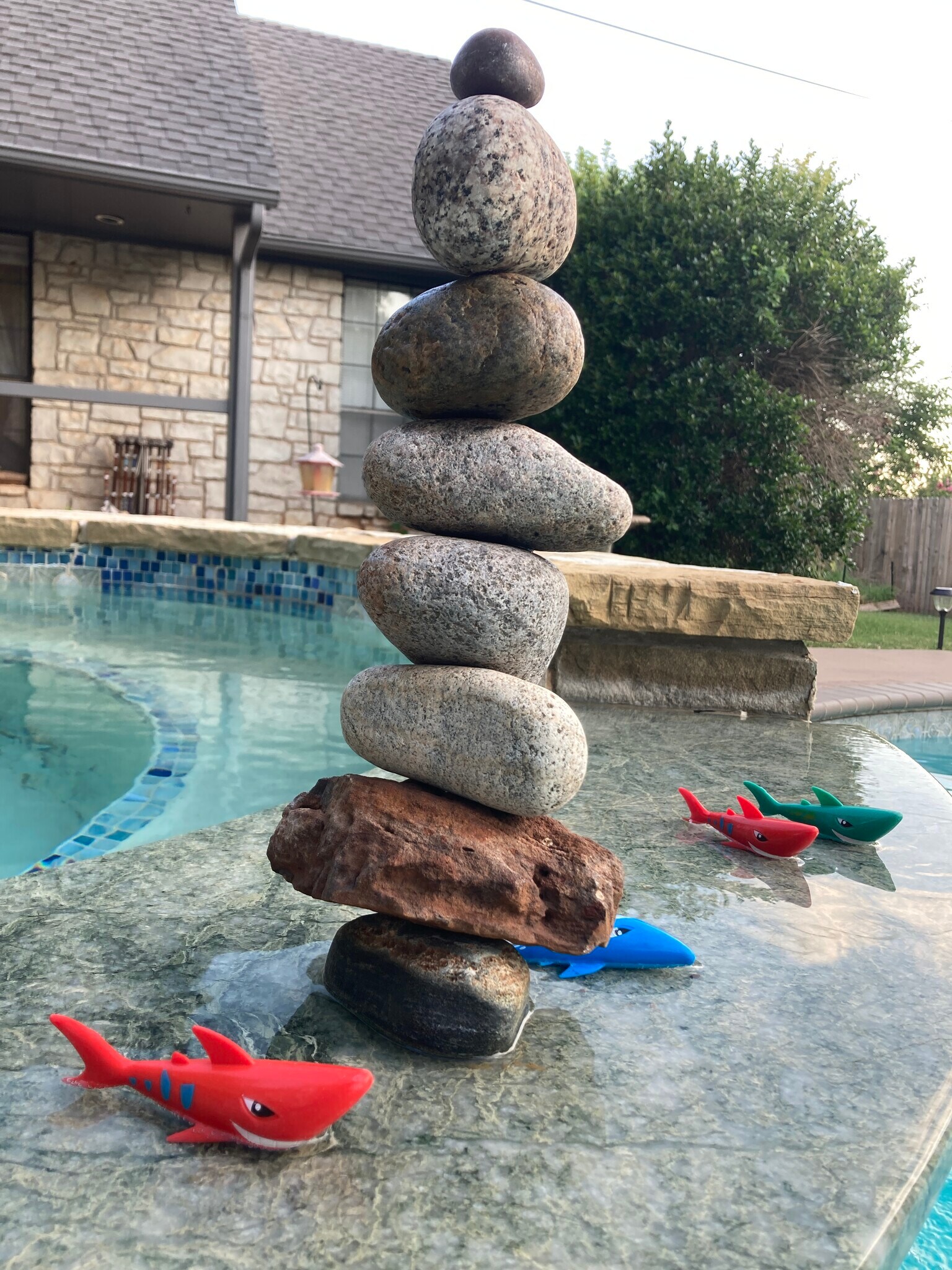 Pook stone sculpture - 1916 Nighthawk Dr