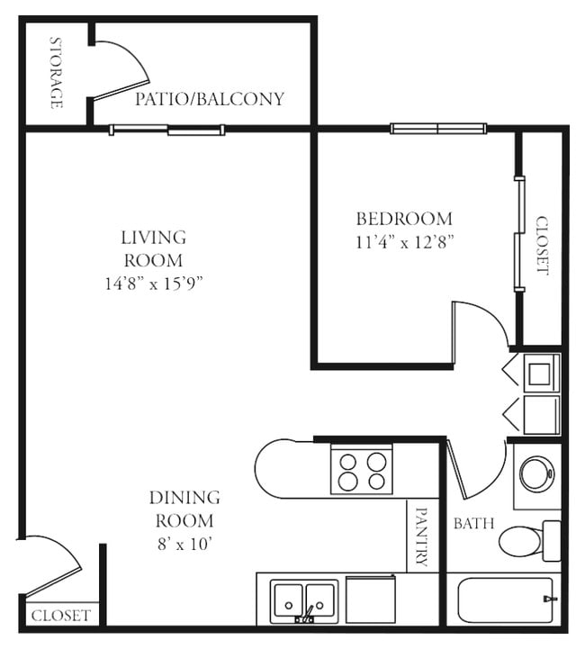 1BR/1BA - The Wilder Apartments