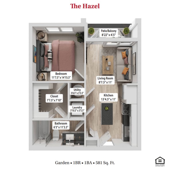Floorplan - Greenwood Commons Apartments
